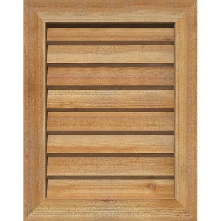 Vertical Gable Vent Non-Functional Western Red Cedar Gable Vent W/Decorative Face Frame, 30W X 34H